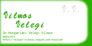 vilmos velegi business card